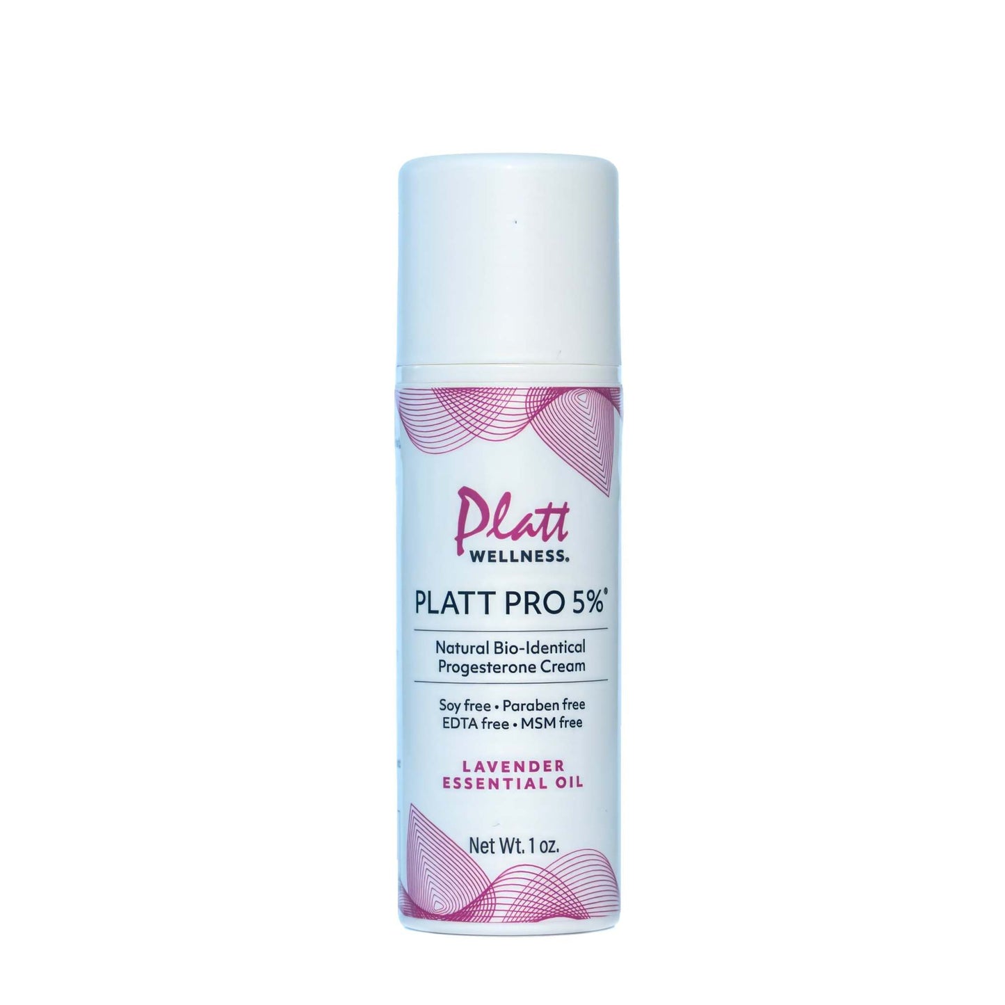 Platt Pro 5% Progesterone Cream with Lavender Essential Oil travel size bottle for hormonal balance and well-being