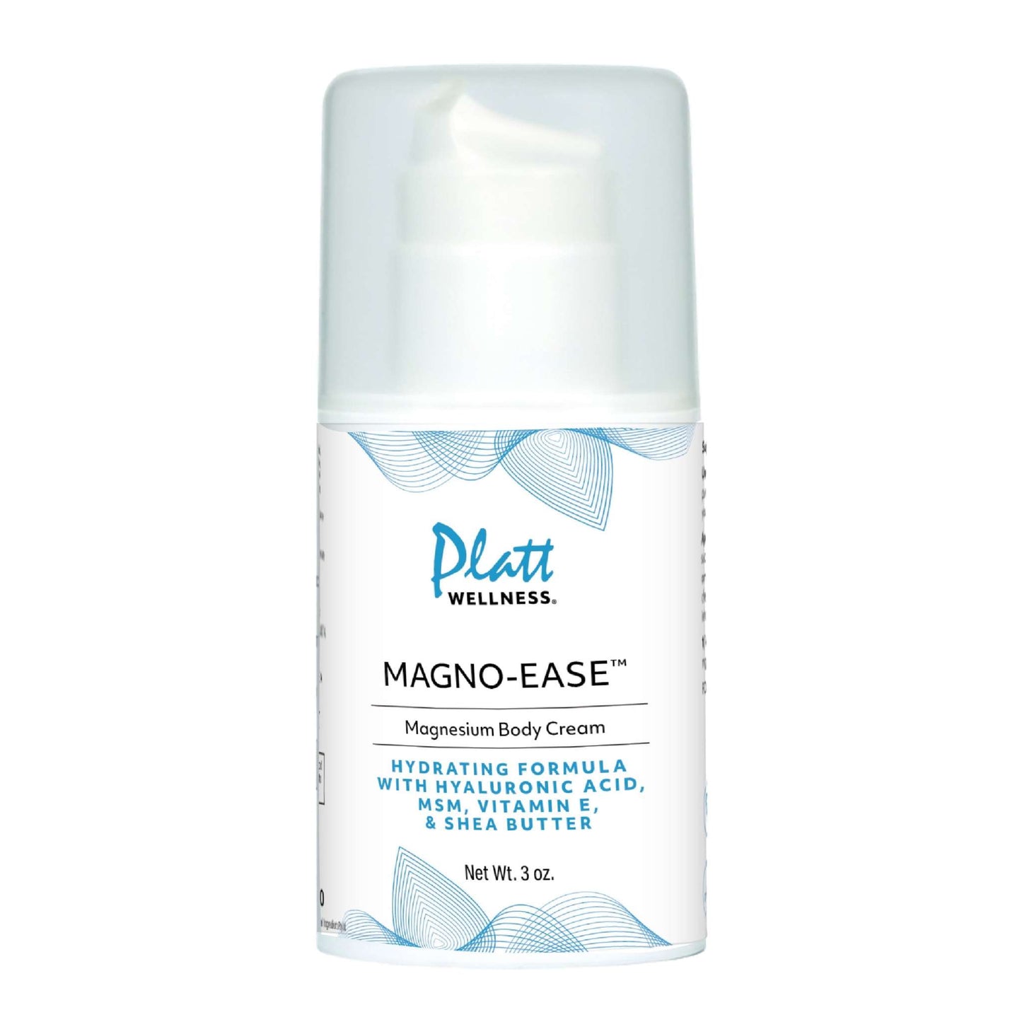 Magno-Ease magnesium cream with hyaluronic acid, vitamin E, and shea butter for sleep, digestion, nerve support, and skin hydration