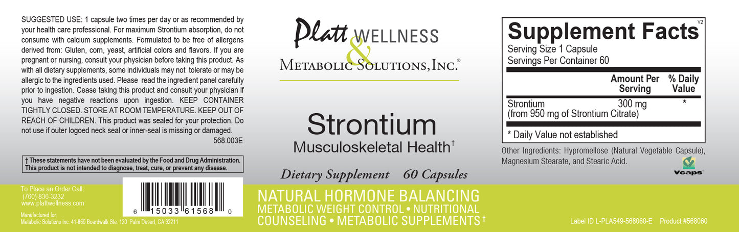 
                  
                    Strontium (Musculoskeletal Health) - Platt Wellness
                  
                