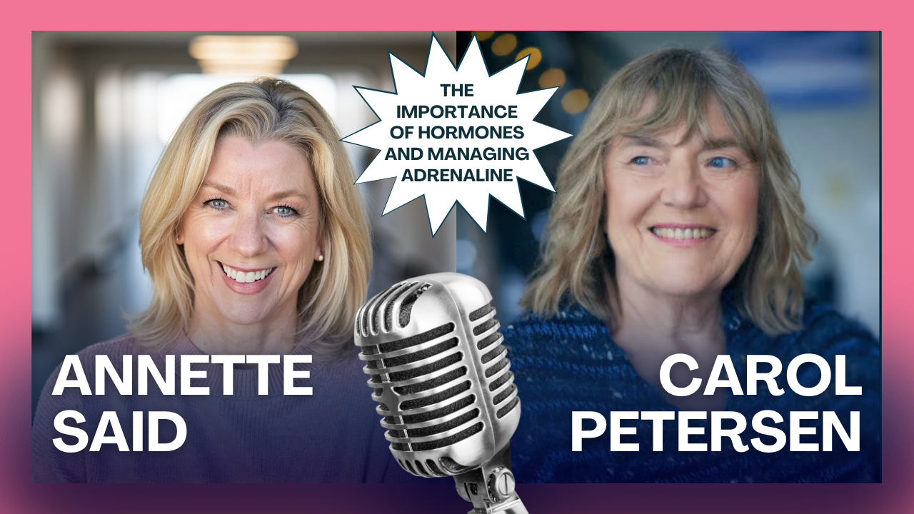 Podcast on adrenaline stress response, progesterone therapy, and hormone balance by Carol Petersen