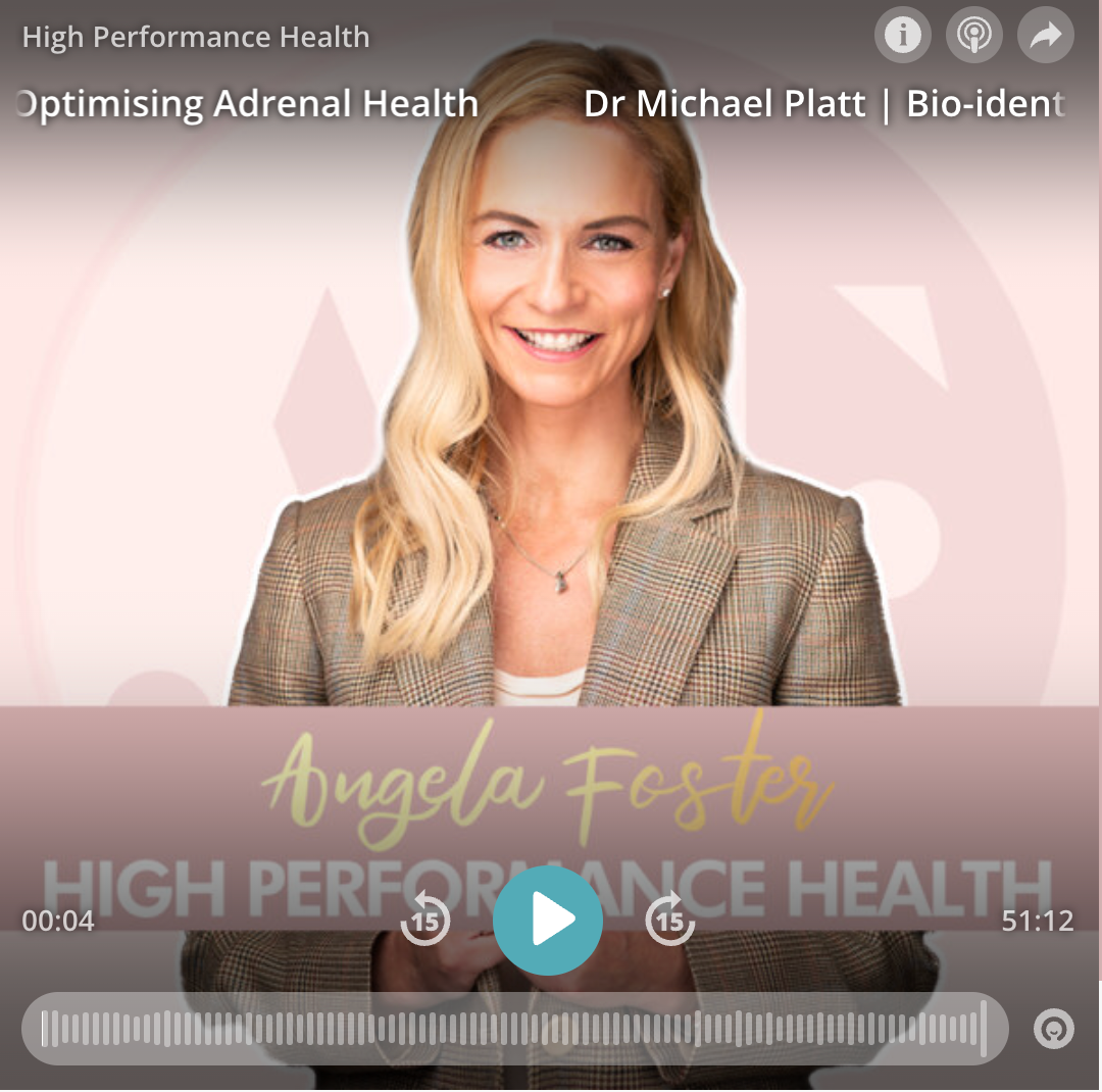 Angela Foster & Dr Michael Platt Podcast | Bio-identical Hormones and Optimising Adrenal Health