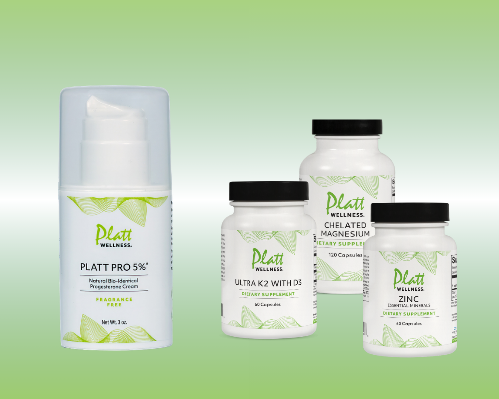 Dr. Platt's Progesterone Cream with essential supplements for hormonal balance and vitality