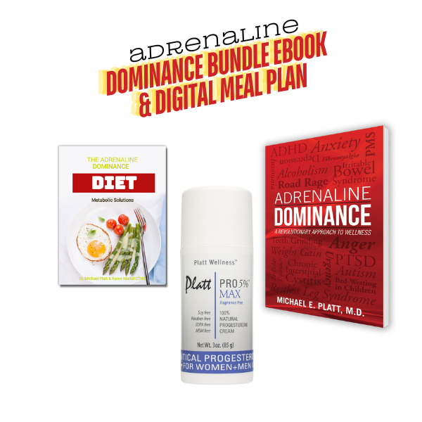 Adrenaline Dominance Bundle - PRO MAX 5% Progesterone Cream, ebook, digital meal plan - Platt Wellness