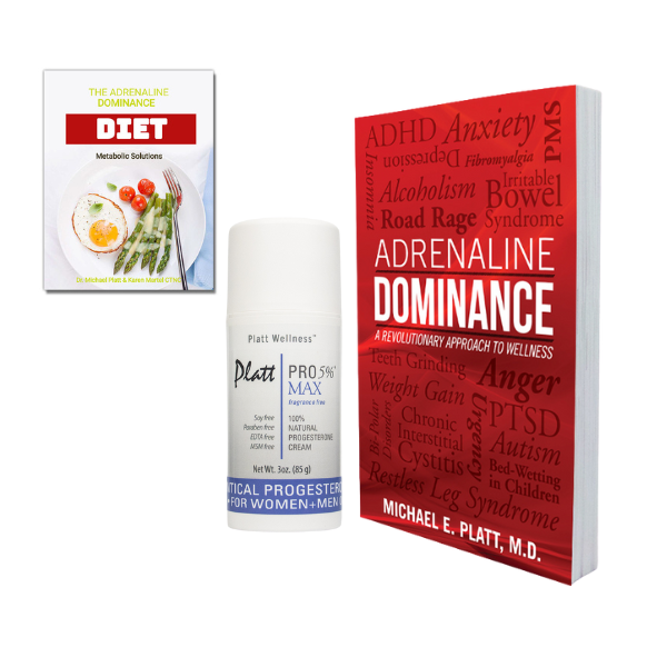 Adrenaline Dominance Bundle (Pro Max 5% Progesterone Cream, Book & Digital Meal Plan) - Platt Wellness