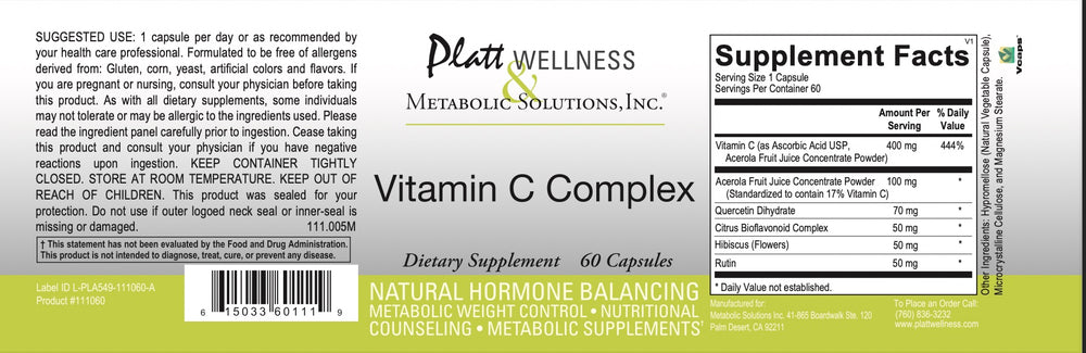 
                  
                    Vitamin C Complex NEW! - Platt Wellness
                  
                
