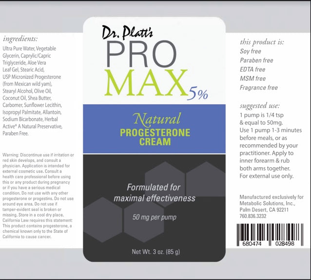 
                  
                    Dr. Platt’s PRO MAX 5% Progesterone Cream (bio-identical) - Platt Wellness
                  
                