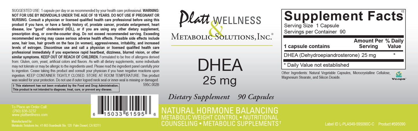 
                  
                    DHEA 25 mg - Platt Wellness
                  
                