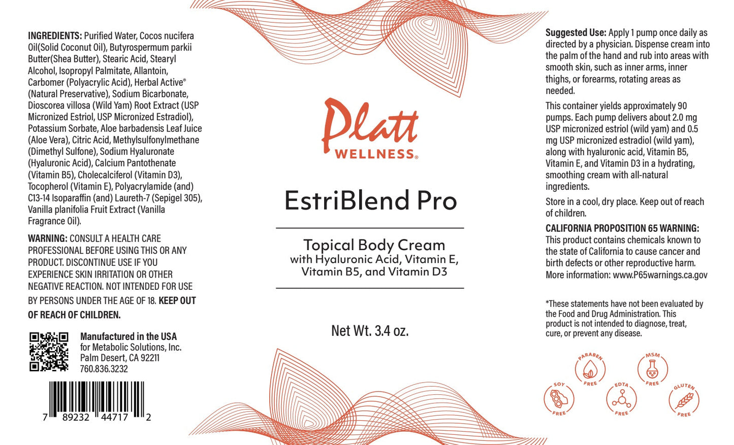 EstriBlend Pro™ dual-estrogen cream with estradiol and estriol for hormonal balance and skin support