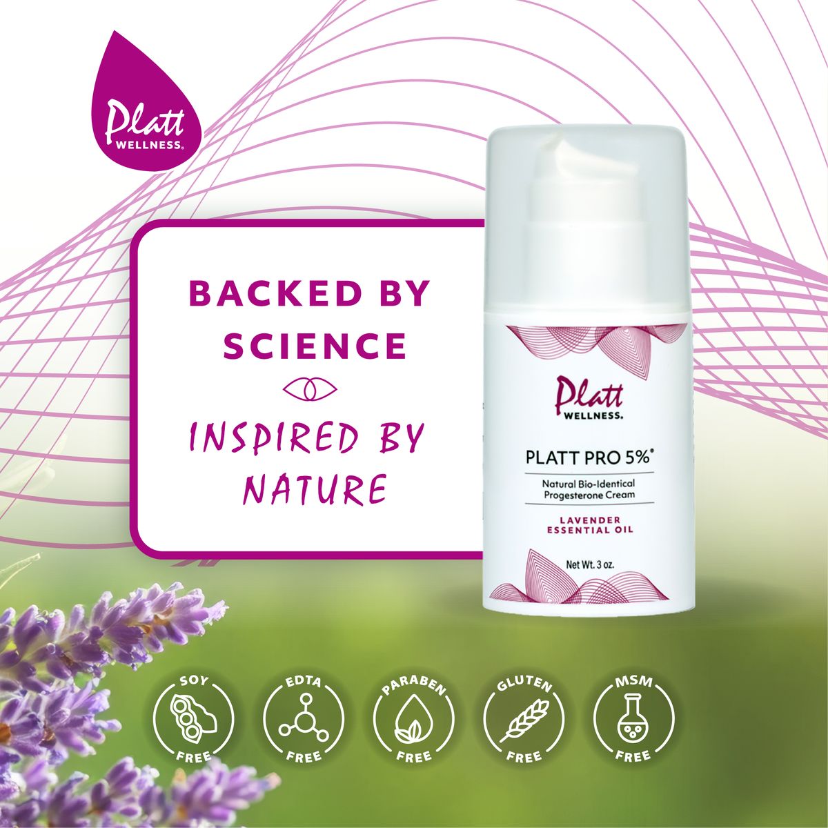 Progesterone Cream | Bio-Identical 5% with Lavender Oil for