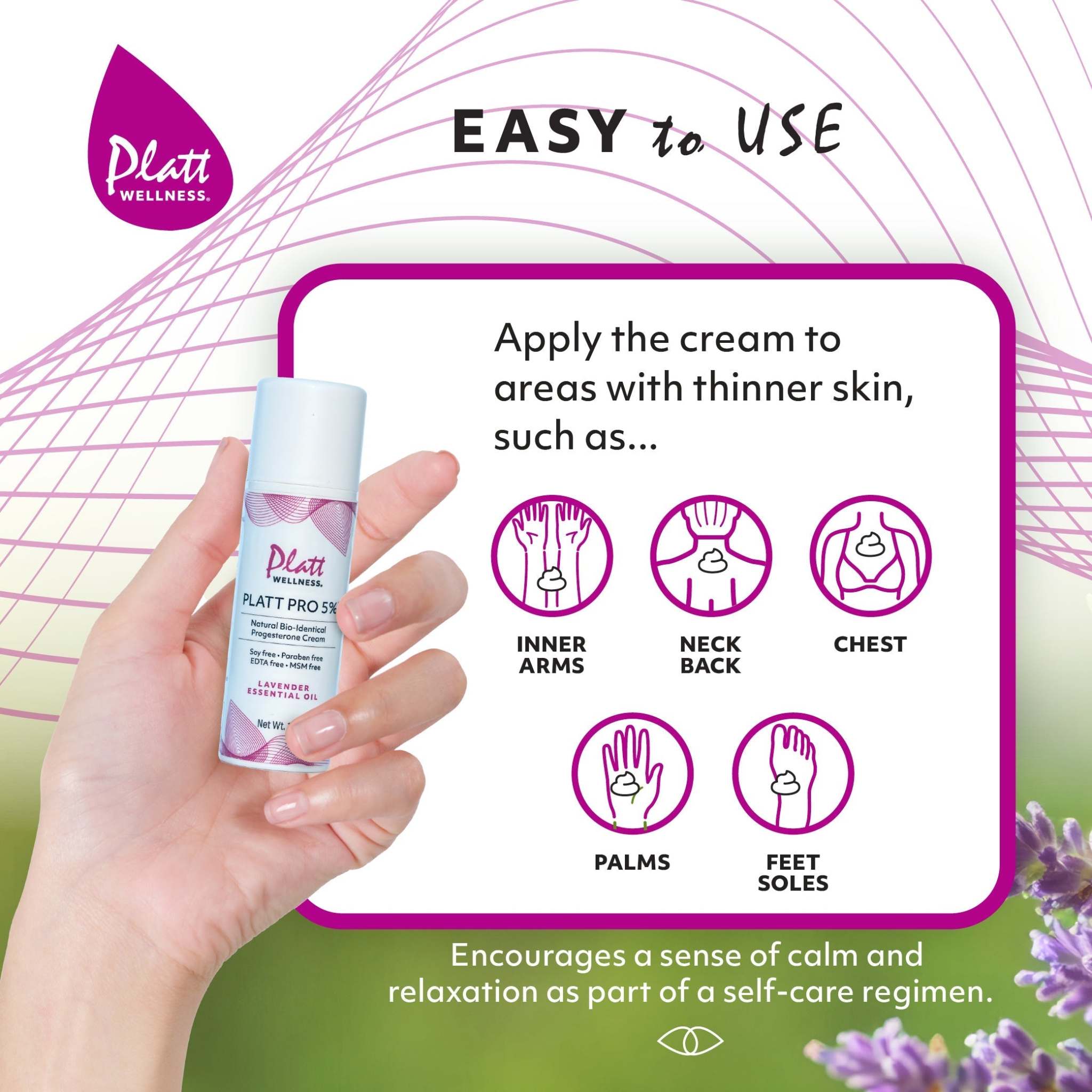 Progesterone Cream High-Potency 5% with Lavender for Travel Size