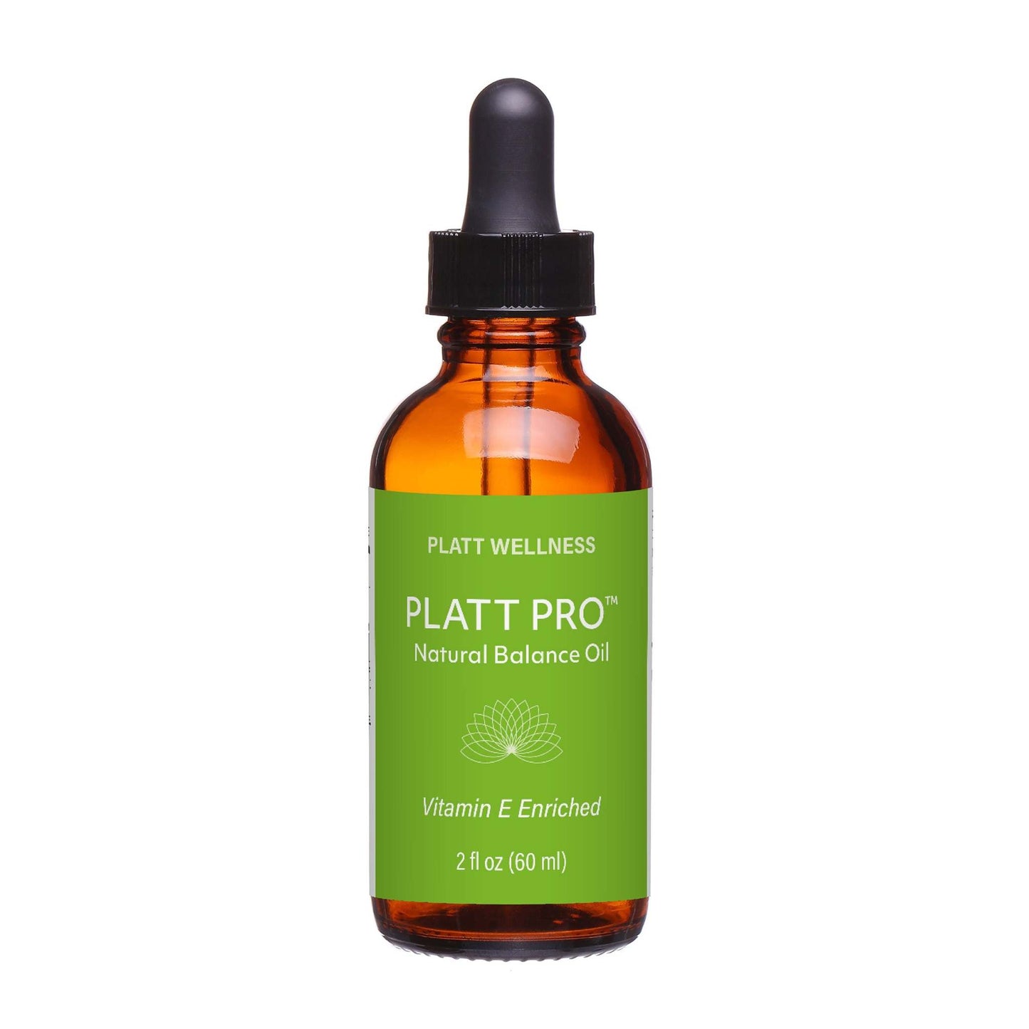 Platt Pro Natural Balance Oil with progesterone and vitamin E in 2 oz amber dropper bottle